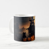Beängstigende Halloween Hexe 28 Tasse (Vorderseite Links)