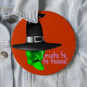 Beängstigende Halloween-Hexe Button (Beispiel)