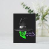 Beängstigende Halloween-Hexe Postkarte (Stehend Vorderseite)