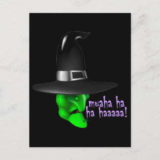 Beängstigende Halloween-Hexe Postkarte