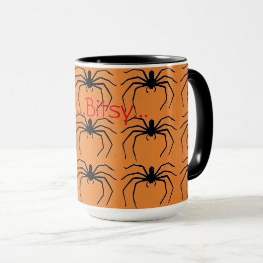Beängstigende Halloween Hexen Black Spider entwick Tasse (VorderseiteRechts)