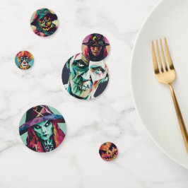 Beängstigende Halloween-Kreaturen Konfetti