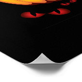 Beängstigende Halloween-Kürbis und Vollmond Poster (Ecke)