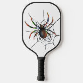 Beängstigende Halloween-Metallspinne und Web-Pickl Pickleball Schläger (Rückseite)