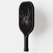 Beängstigende Halloween-Metallspinne und Web-Pickl Pickleball Schläger (Links)