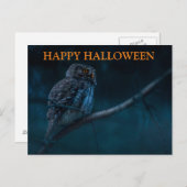 Beängstigende Halloween-Nacht mit Owls-Postkarte Postkarte (Vorne/Hinten)