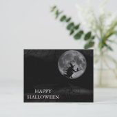 Beängstigende Halloween-Nacht mit Owls-Postkarte Postkarte (Stehend Vorderseite)