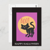 Beängstigende Halloween-Nacht mit Pumpkin-Party Postkarte (Vorne/Hinten)