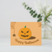 Beängstigende Halloween-Nacht mit Pumpkin Postkarte (Stehend Vorderseite)