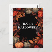 Beängstigende Halloween-Nacht mit Trick oder Trepp Postkarte (Vorne/Hinten)