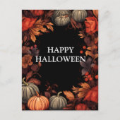 Beängstigende Halloween-Nacht mit Trick oder Trepp Postkarte (Vorderseite)