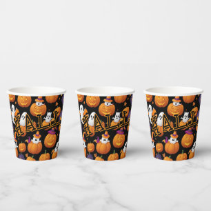 Beängstigende Halloween-Nacht Pappbecher