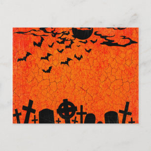 Beängstigende Halloween-Nacht Postkarte
