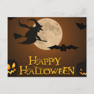 Beängstigende Halloween-Nacht Postkarte