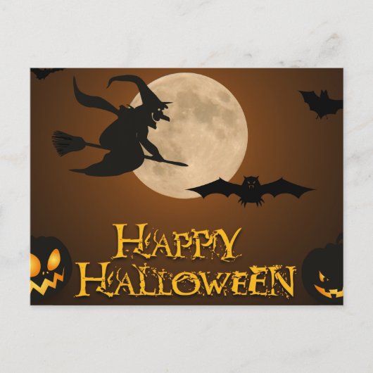 Beängstigende Halloween-Nacht Postkarte (Vorderseite)
