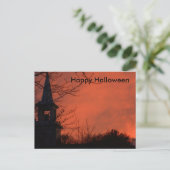 Beängstigende Halloween-Nacht Postkarte (Stehend Vorderseite)
