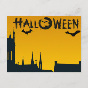 Beängstigende Halloween-Nacht Postkarte