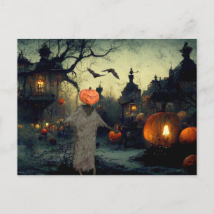 Beängstigende Halloween-Nacht Postkarte