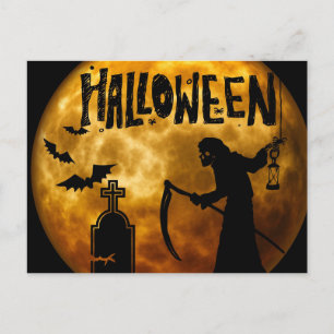 Beängstigende Halloween-Nacht Postkarte