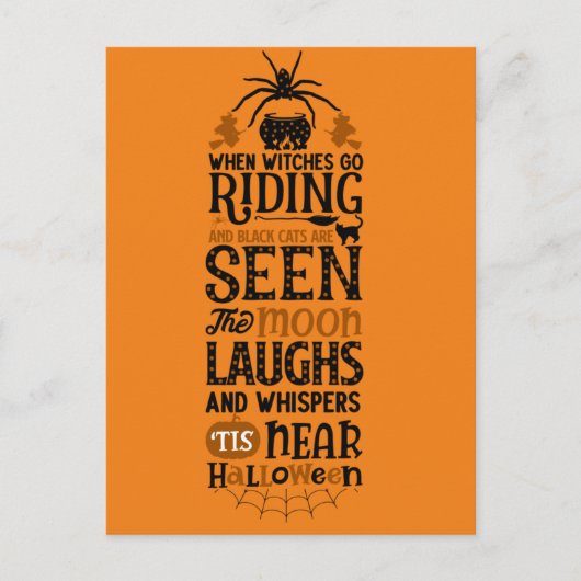 Beängstigende Halloween Night Postkarte (Vorderseite)