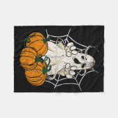 Beängstigende Halloween Night Pumpkin Ghoul Spider Fleecedecke (Vorderseite (Horizontal))