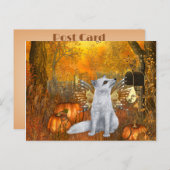 Beängstigende Halloween Postkarte mit Fairy Fox (Vorne/Hinten)