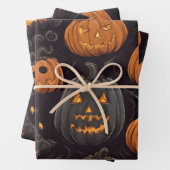 Beängstigende Halloween Pumpkins je Geschenkpapier Set (Beispiel)