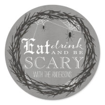 Beängstigende Halloween-Rundaufkleber