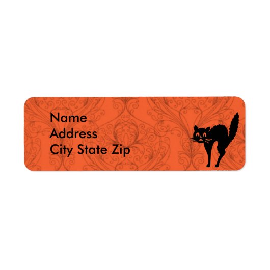 Beängstigende Halloween-Schwarzkatze (Vorne)