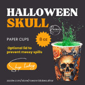 Beängstigende Halloween Skull Paper Cups Pappbecher