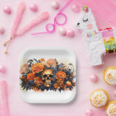 Beängstigende Halloween-Skull-Papier-Teller Pappteller (Party)