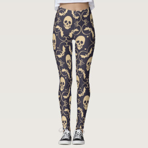 Beängstigende Halloween Skulls Muster Leggings