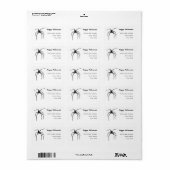 Beängstigende halloween spinne adressaufkleber (Vorne)