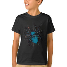 Beängstigende Halloween-Spinne auf spukhaftem Spin