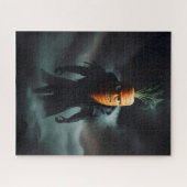 Beängstigende Halloweenkarotte. Puzzle (Horizontal)