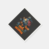 Beängstigende Hexe auf einem Zimmer Serviette (Ecke)