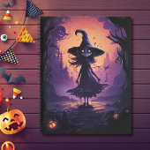 Beängstigende Hexe Halloween Notizblock
