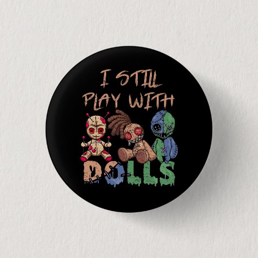Beängstigende Hexe stiil spiele mit Voodoo Doll Fu Button (Vorderseite)