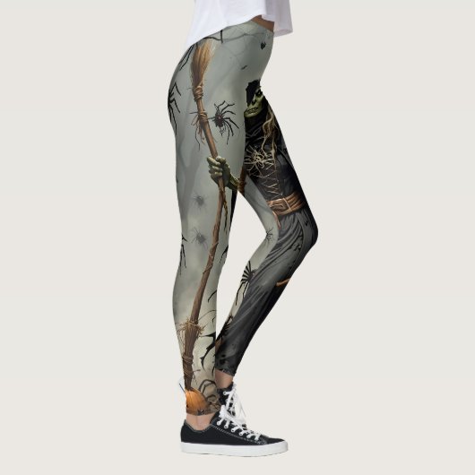 Beängstigende Hexen und Spinnen Leggings (Rechts)