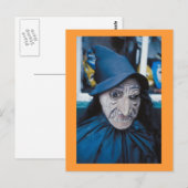 Beängstigende Hexenmaske Postkarte (Vorne/Hinten)