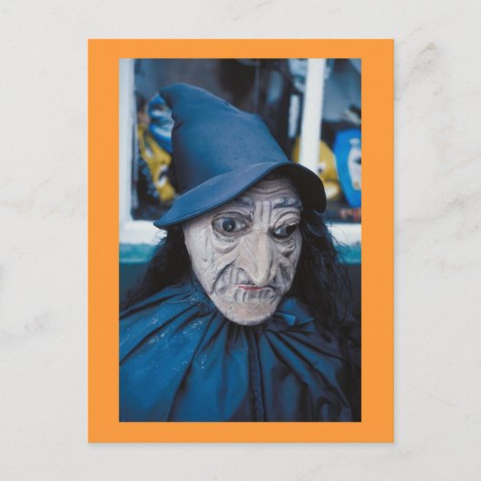Beängstigende Hexenmaske Postkarte (Vorderseite)