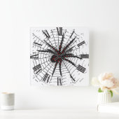 Beängstigende Insektenkunst Quadratische Wanduhr (Zuhause)
