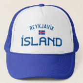 Beängstigende Insel Reykjavik (Island) Truckerkappe (Vorderseite)