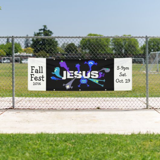 Beängstigende Jesus-Nächte Banner (Insitu)