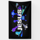 Beängstigende Jesus-Nächte Banner (Vertikal)