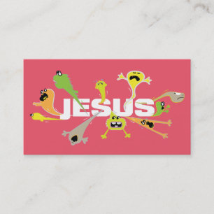 Beängstigende Jesus-Schriftzeichen Visitenkarte