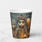 Beängstigende Kätzchen Pappbecher (Rückseite)