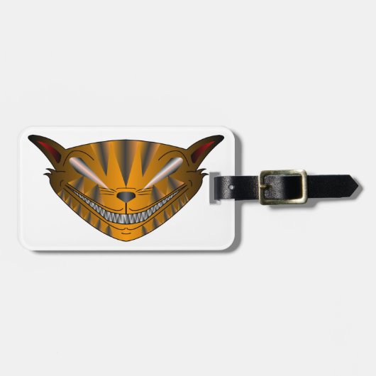 Beängstigende Katze Gepäckanhänger (Vorderseite horizontal)