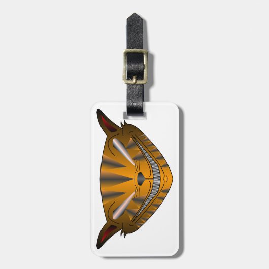 Beängstigende Katze Gepäckanhänger (Vorderseite vertikal)