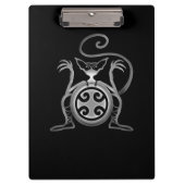 Beängstigende Katze Klemmbrett (Vorderseite)